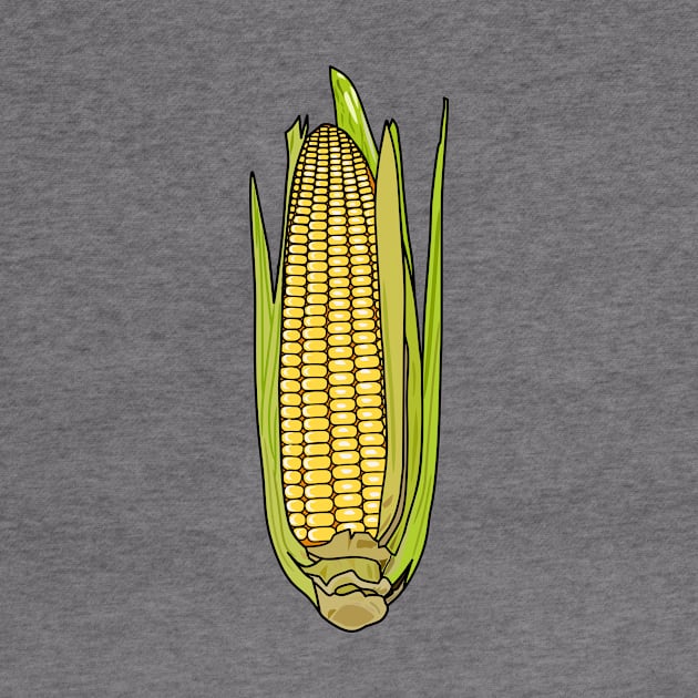 Corn cartoon illustration by Miss Cartoon